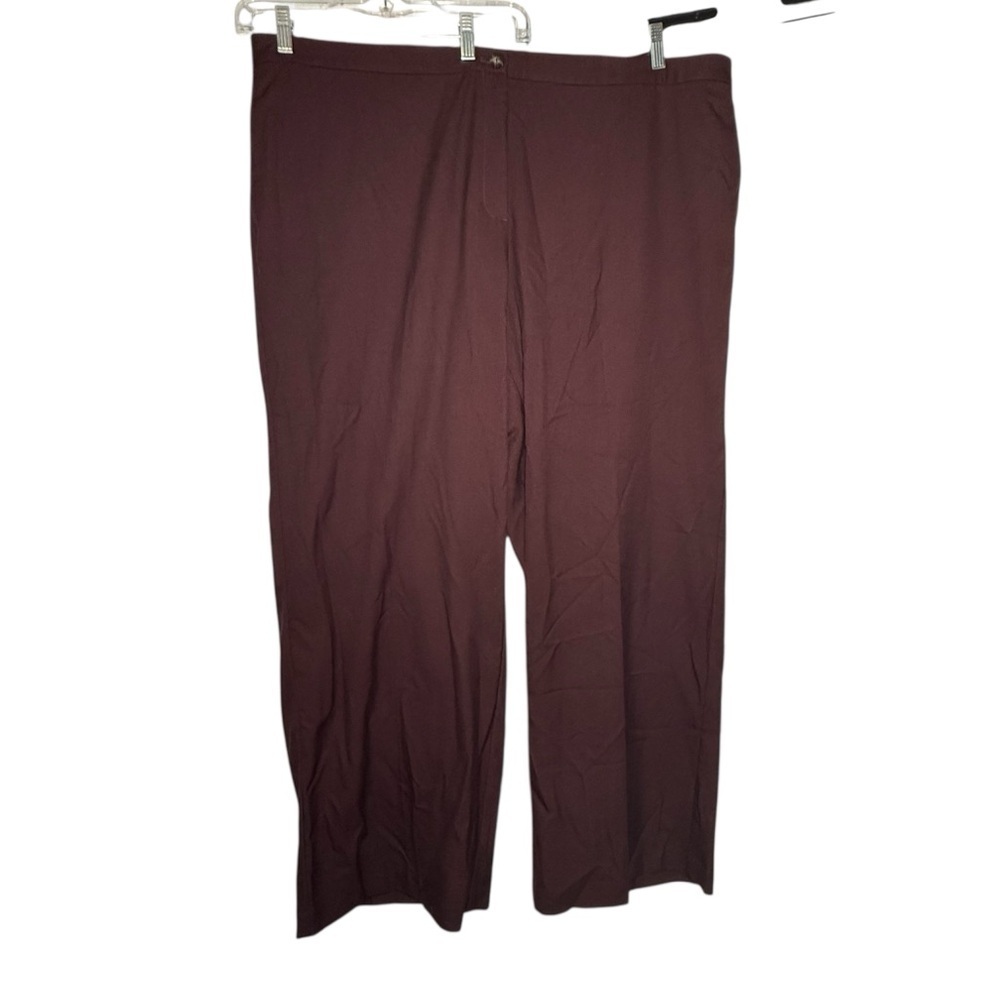 J. Jill Maroon Slacks Size 28W NWT Cropped Careerwear Office Stretchy